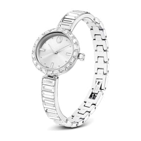 Swarovski Matrix bangle rannekello, hopeanvärinen ja kirkkaat kristallit, 5677487