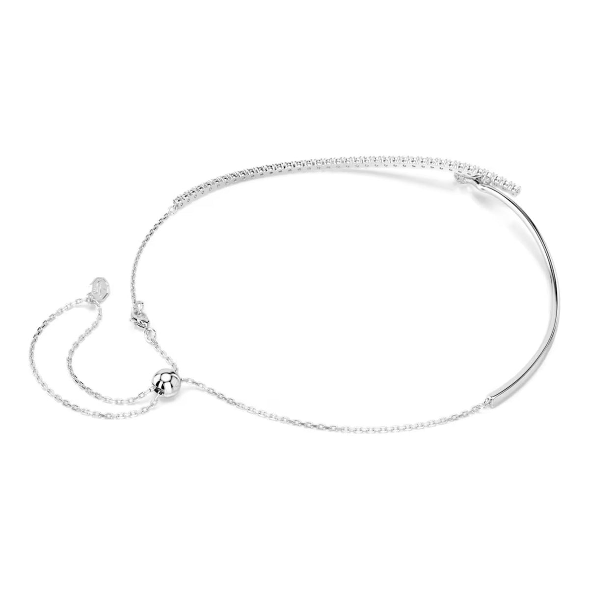 Swarovski Matrix kaulakoru, vaalea metalli ja kirkkaat zirkoniat, 5754020