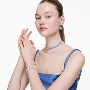 Swarovski Matrix kaulakoru, vaalea metalli ja kirkkaat kristallit, 5727111