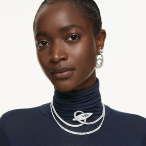 Swarovski Matrix kaulakoru, vaalea metalli ja kirkkaat kristallit, 5727111