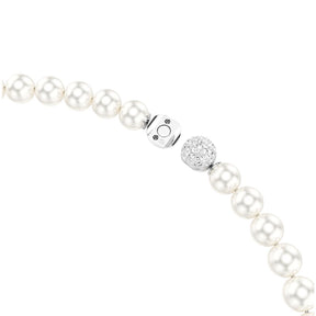Swarovski Matrix kaulakoru, valkoiset helmet ja kirkkaat kristallit, 5747746