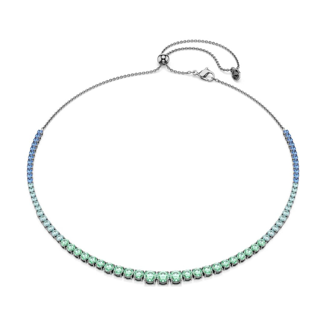 Swarovski Matrix kaulakoru, vihreät ja siniset zirkonit, 5751192
