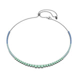 Swarovski Matrix kaulakoru, vihreät ja siniset zirkonit, 5751192