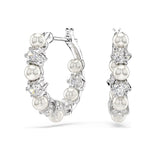Swarovski Matrix korvakorut, vaalea metalli, kirkkaat zirkonit ja valkoiset helmet 5709256