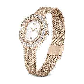 Swarovski Matrix octagon rannekello, samppanjakullanvärinen ja kirkkaat kristallit, 5732501