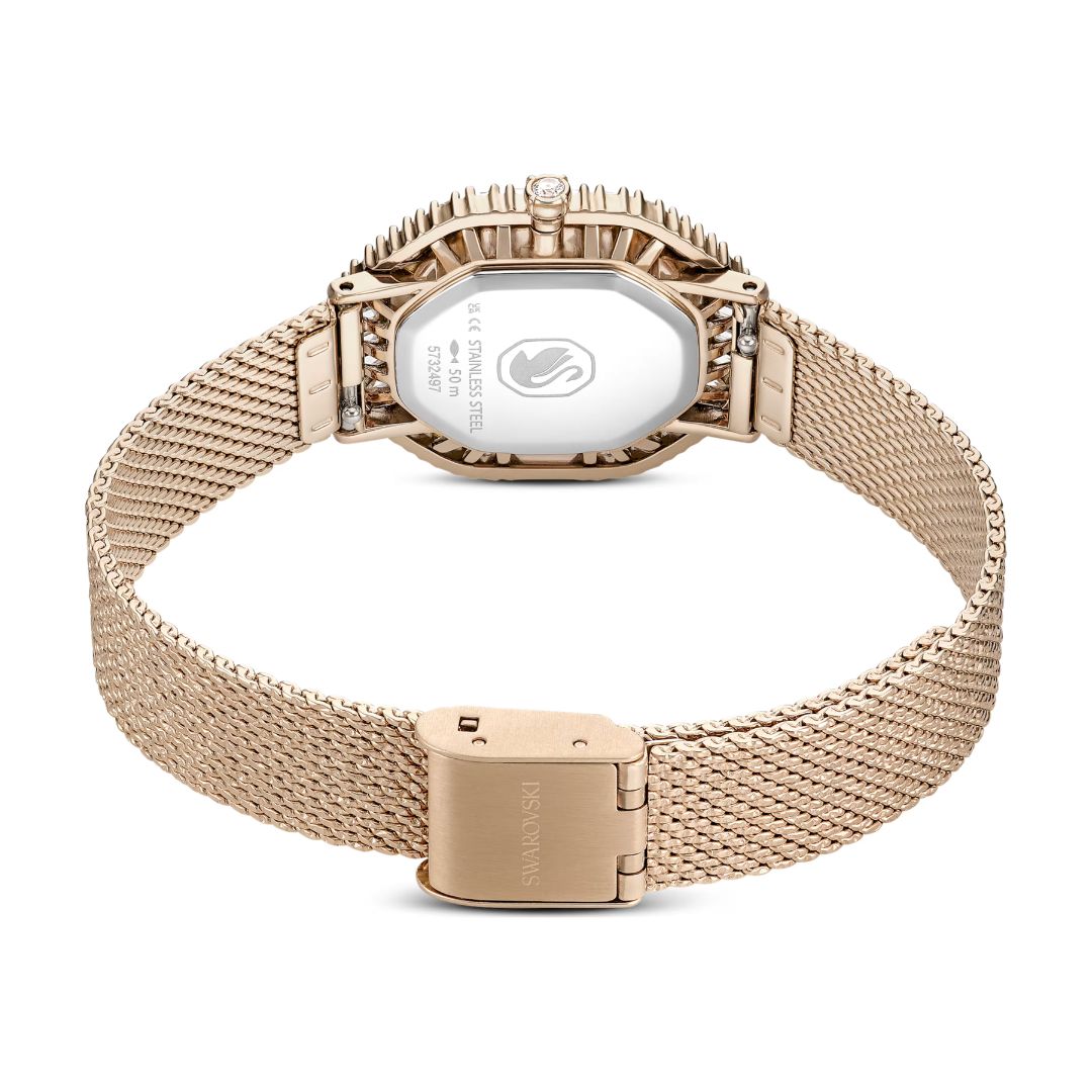 Swarovski Matrix octagon rannekello, samppanjakullanvärinen ja kirkkaat kristallit, 5732501