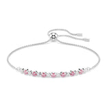 Swarovski Matrix rannekoru, vaalea metalli, vaaleanpunaiset ja kirkkaat zirkonit, 5763042