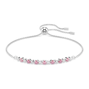 Swarovski Matrix rannekoru, vaalea metalli, vaaleanpunaiset ja kirkkaat zirkonit, 5763042