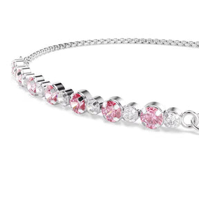 Swarovski Matrix rannekoru, vaalea metalli, vaaleanpunaiset ja kirkkaat zirkonit, 5763042