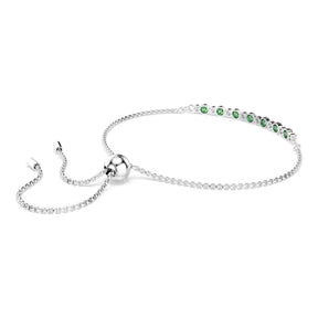 Swarovski Matrix rannekoru, vaalea metalli, vihreät ja kirkkaat zirkonit, 5758987