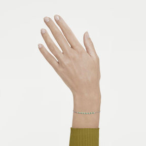Swarovski Matrix rannekoru, vaalea metalli, vihreät ja kirkkaat zirkonit, 5758987