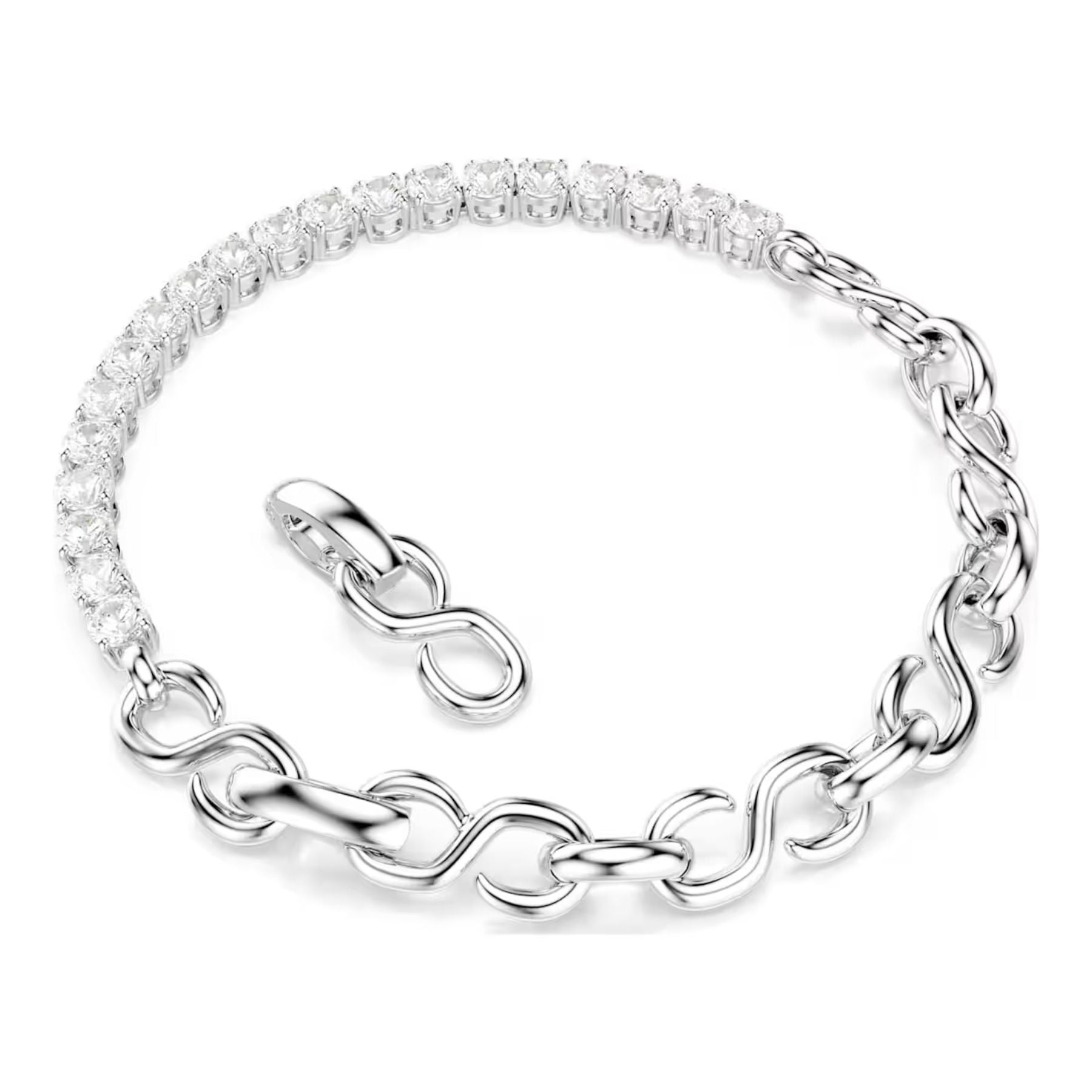 Swarovski Matrix rannekoru, vaalea metalli ja kirkkaat zirkonit, 5753926