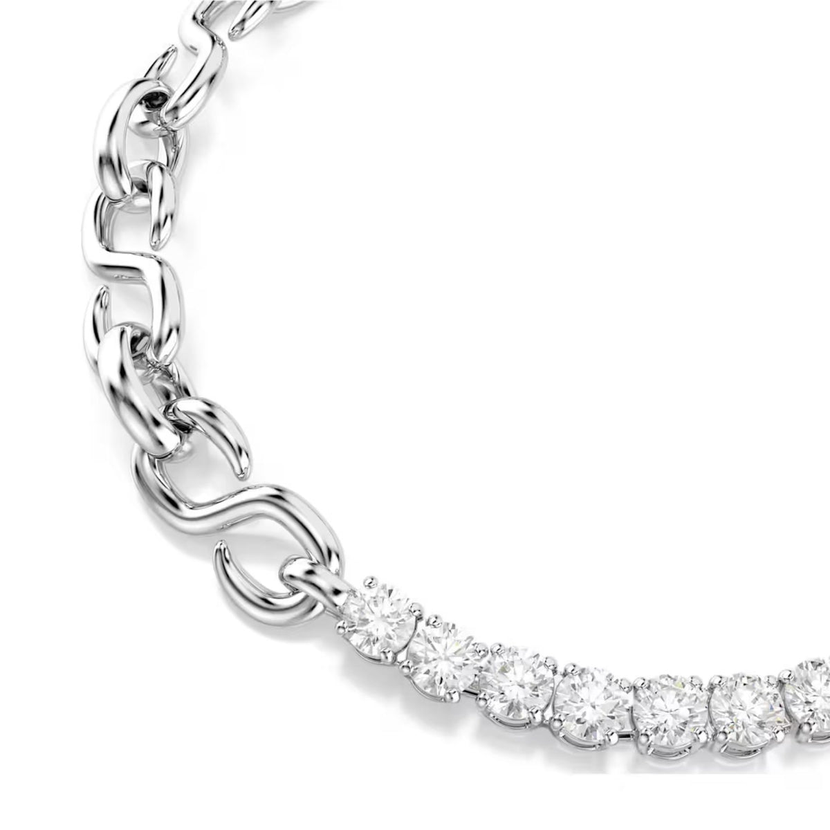 Swarovski Matrix rannekoru, vaalea metalli ja kirkkaat zirkonit, 5753926