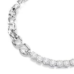 Swarovski Matrix rannekoru, vaalea metalli ja kirkkaat zirkonit, 5753926