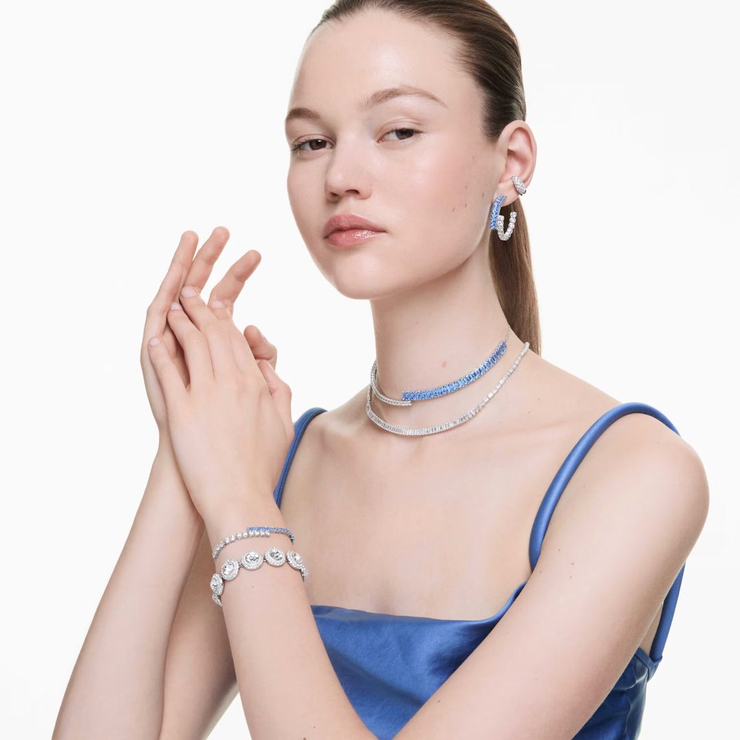 Swarovski Matrix rannekoru, siniset ja kirkkaat zirkonit, 5732266