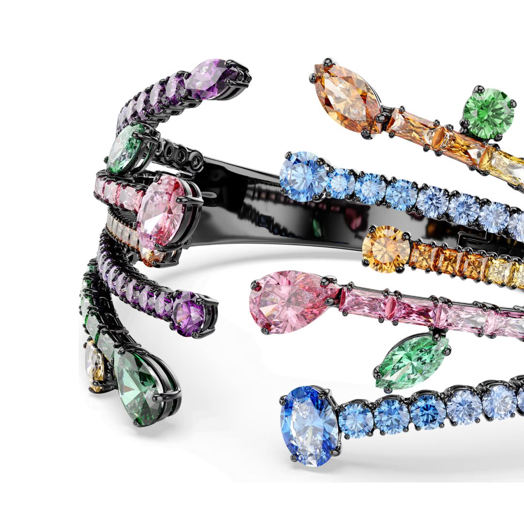 Swarovski Matrix rannerengas, eriväriset kristallit
