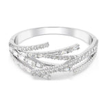 Swarovski Matrix rannerengas, vaalea metalli ja kirkkaat kristallit