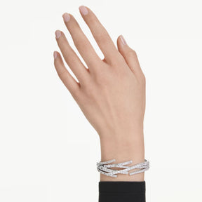 Swarovski Matrix rannerengas, vaalea metalli ja kirkkaat kristallit