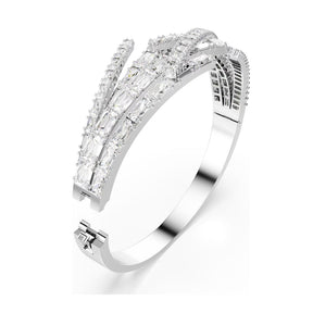 Swarovski Matrix rannerengas, vaalea metalli ja kirkkaat kristallit