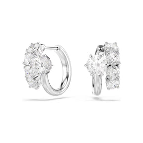 Swarovski Matrix rengaskorvakorut, vaalea metalli ja kirkkaat zirkonit, 5753572