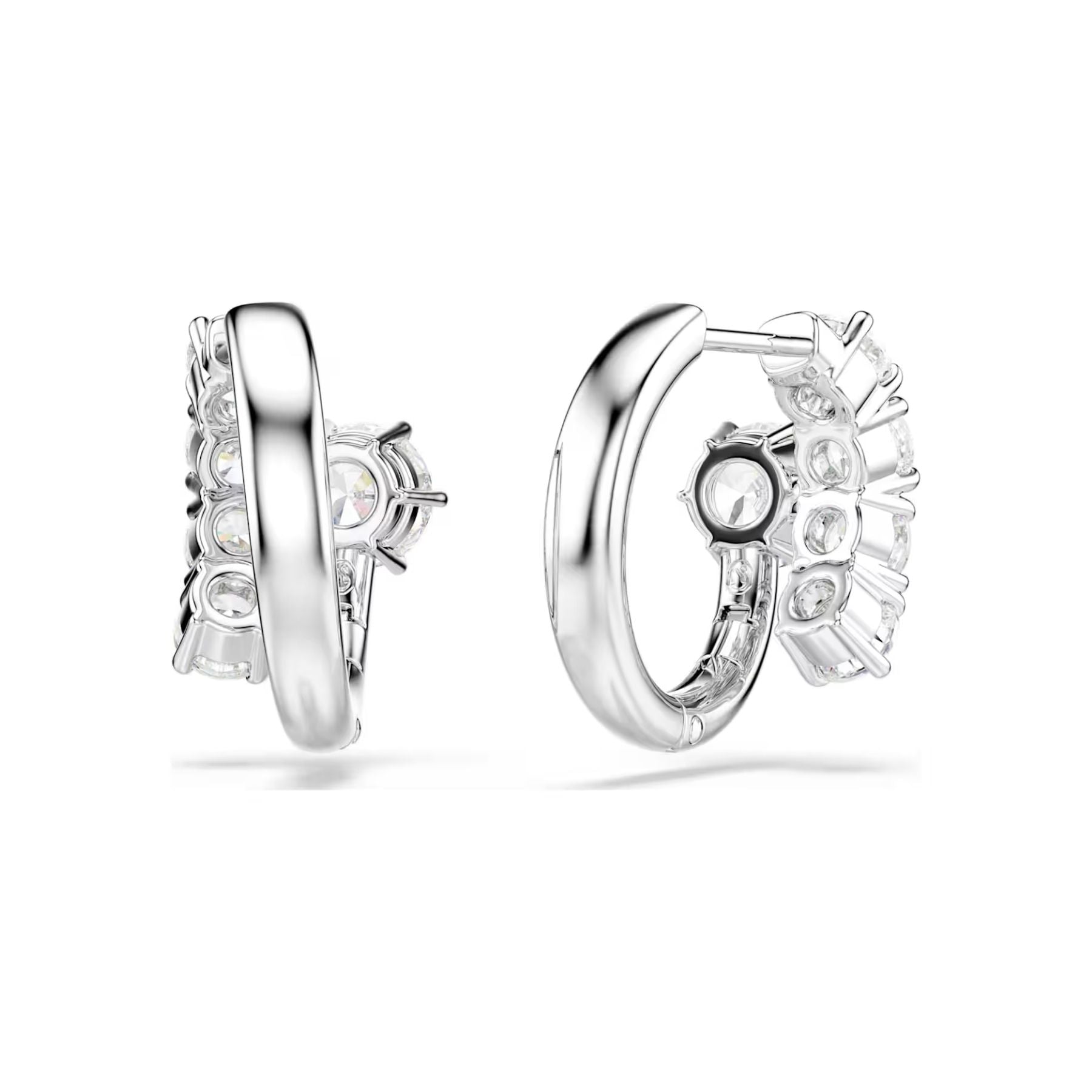 Swarovski Matrix rengaskorvakorut, vaalea metalli ja kirkkaat zirkonit, 5753572