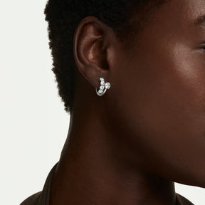 Swarovski Matrix rengaskorvakorut, vaalea metalli ja kirkkaat zirkonit, 5753572