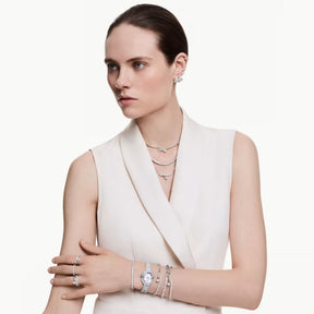 Swarovski Matrix rengaskorvakorut, vaalea metalli ja kirkkaat zirkonit, 5753572