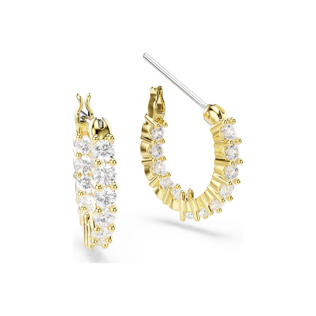 Swarovski Matrix rengaskorvakorut, keltakullanväri ja kirkkaat kristallit 5733398