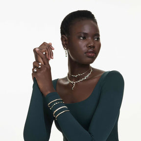 Swarovski Matrix rengaskorvakorut, keltakullanväri ja kirkkaat kristallit 5733398