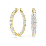 Swarovski Matrix rengaskorvakorut, keltakullattu ja kirkkaat zirkonit, 5750620