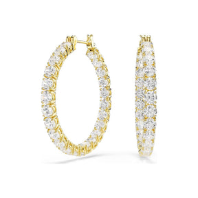 Swarovski Matrix rengaskorvakorut, keltakullattu ja kirkkaat zirkonit, 5750620