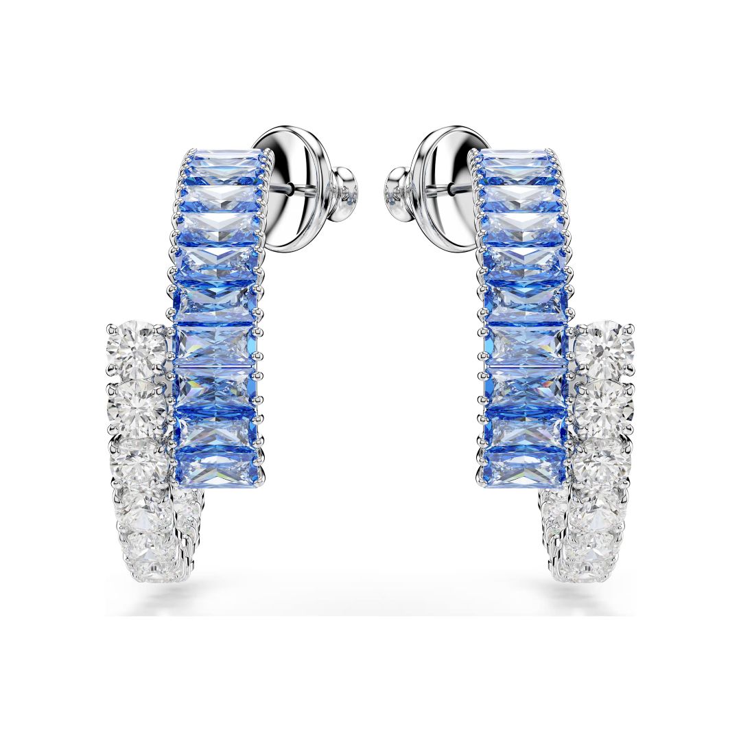 Swarovski Matrix rengaskorvakorut, siniset ja kirkkaat kristallit 5722459