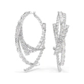 Swarovski Matrix rengaskorvakorut, vaalea metalli ja kirkkaat kristallit 5727098