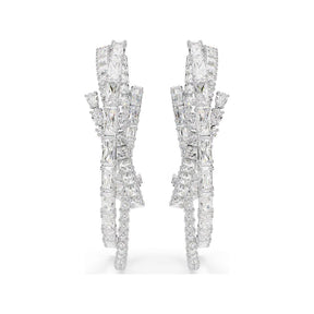 Swarovski Matrix rengaskorvakorut, vaalea metalli ja kirkkaat kristallit 5727098