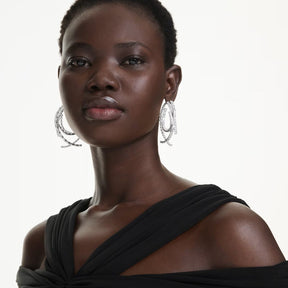 Swarovski Matrix rengaskorvakorut, vaalea metalli ja kirkkaat kristallit 5727098