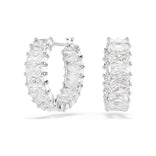 Swarovski Matrix rengaskorvakorut, vaalea metalli ja kirkkaat kristallit 5733397