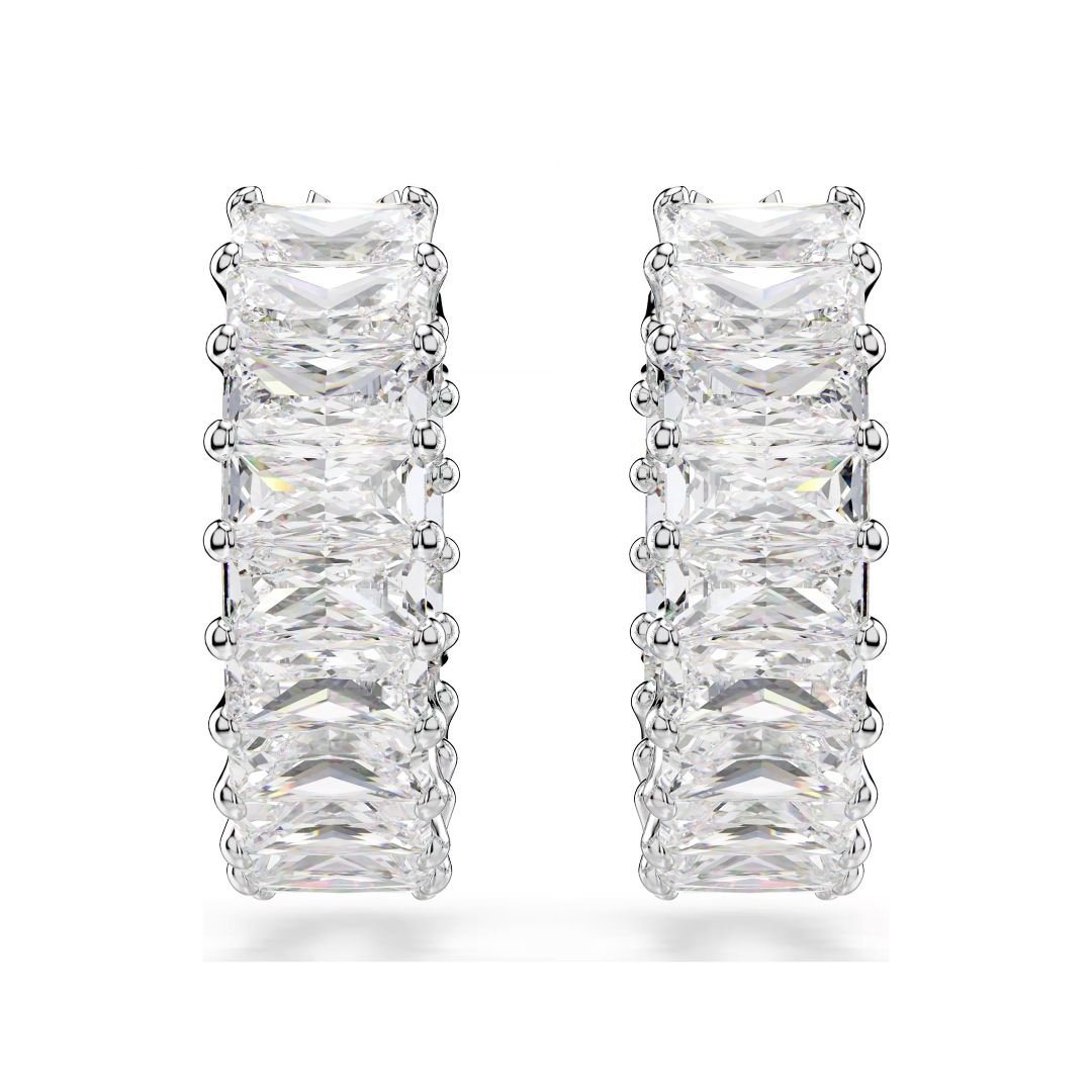 Swarovski Matrix rengaskorvakorut, vaalea metalli ja kirkkaat kristallit 5733397