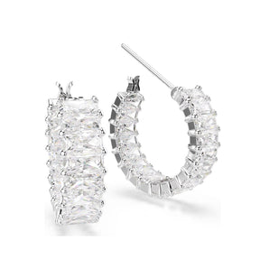 Swarovski Matrix rengaskorvakorut, vaalea metalli ja kirkkaat kristallit 5733397