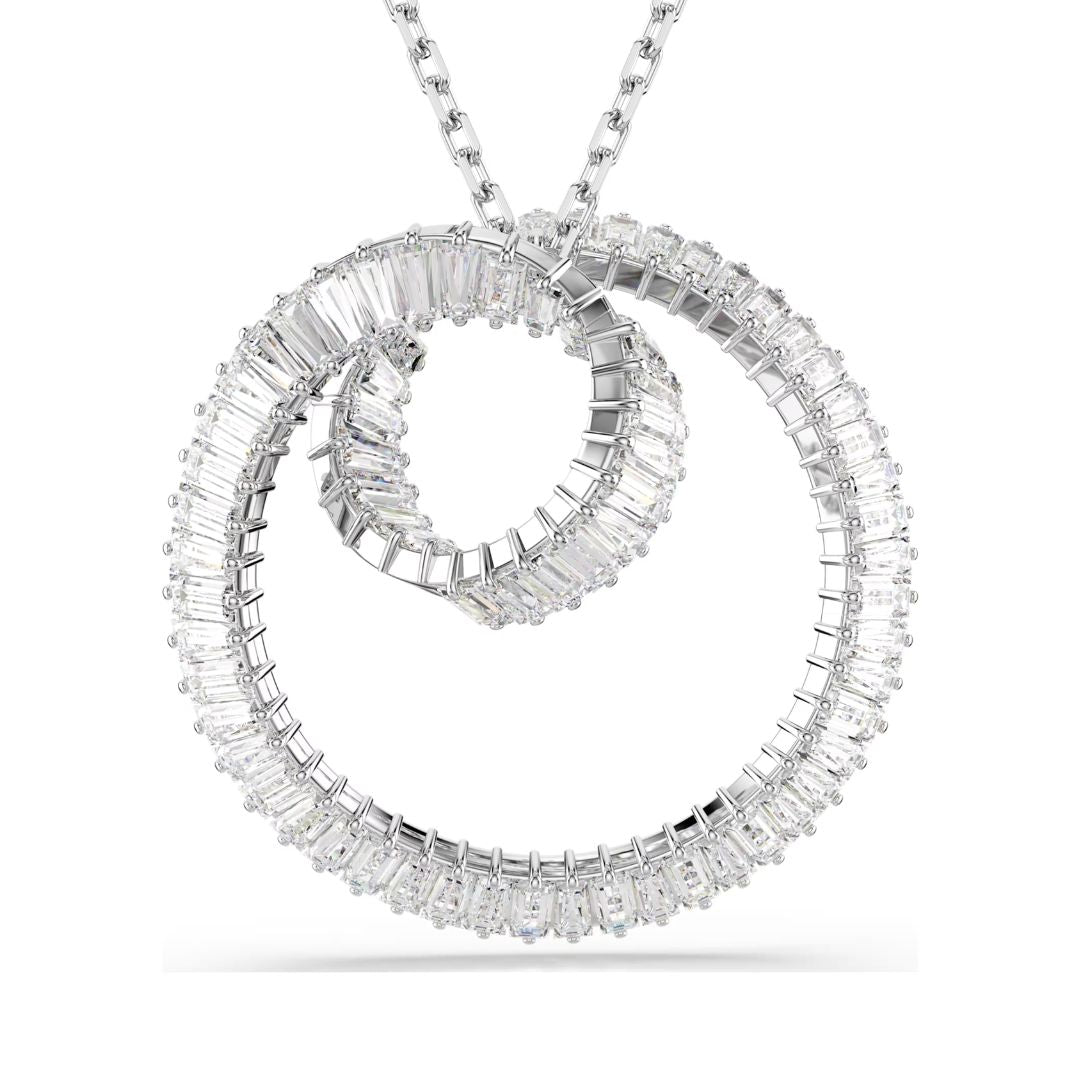 Swarovski Matrix riipus, vaalea metalli ja kirkkaat kristallit 5727114