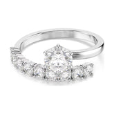 Swarovski Matrix sormus, vaalea metalli ja kirkkaat zirkonit, 5753573