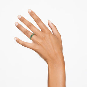 Swarovski Matrix sormus, keltakullanväri ja vihreät kristallit, 5648913