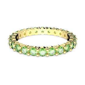 Swarovski Matrix sormus, keltakullanväri ja vihreät kristallit, 5658660