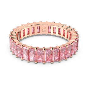 Swarovski Matrix sormus, ruusukullanväri ja vaaleanpunaiset kristallit, 5648286