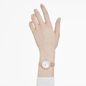 Swarovski Matrix tennis 7-link rannekello, ruusukullanväri ja kirkkaat kristallit, 5672981