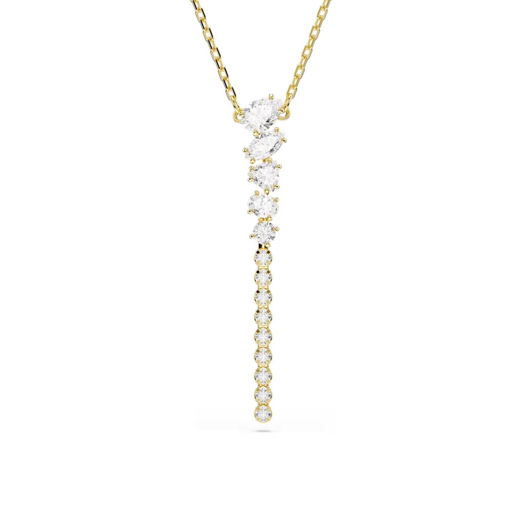 Swarovski Mesmera Y-kaulakoru, keltakullattu ja kirkkaat zirkonit, 5747997