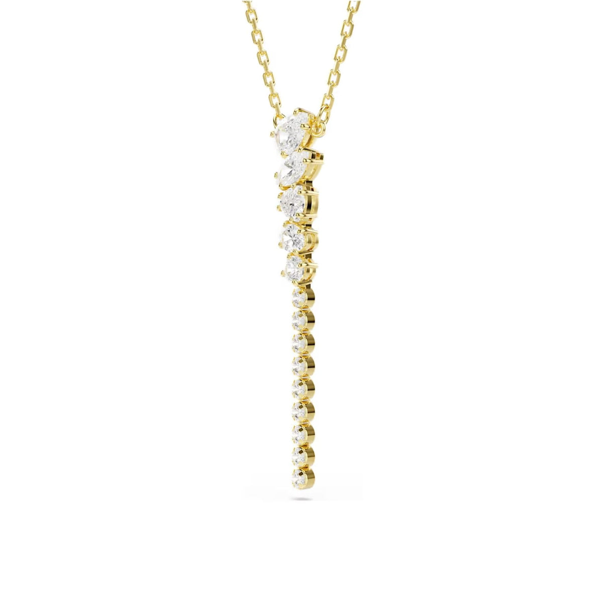 Swarovski Mesmera Y-kaulakoru, keltakullattu ja kirkkaat zirkonit, 5747997