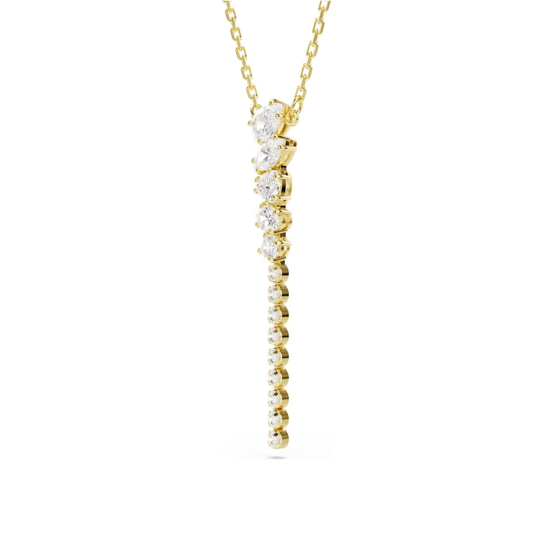 Swarovski Mesmera Y-kaulakoru, keltakullattu ja kirkkaat zirkonit, 5747997