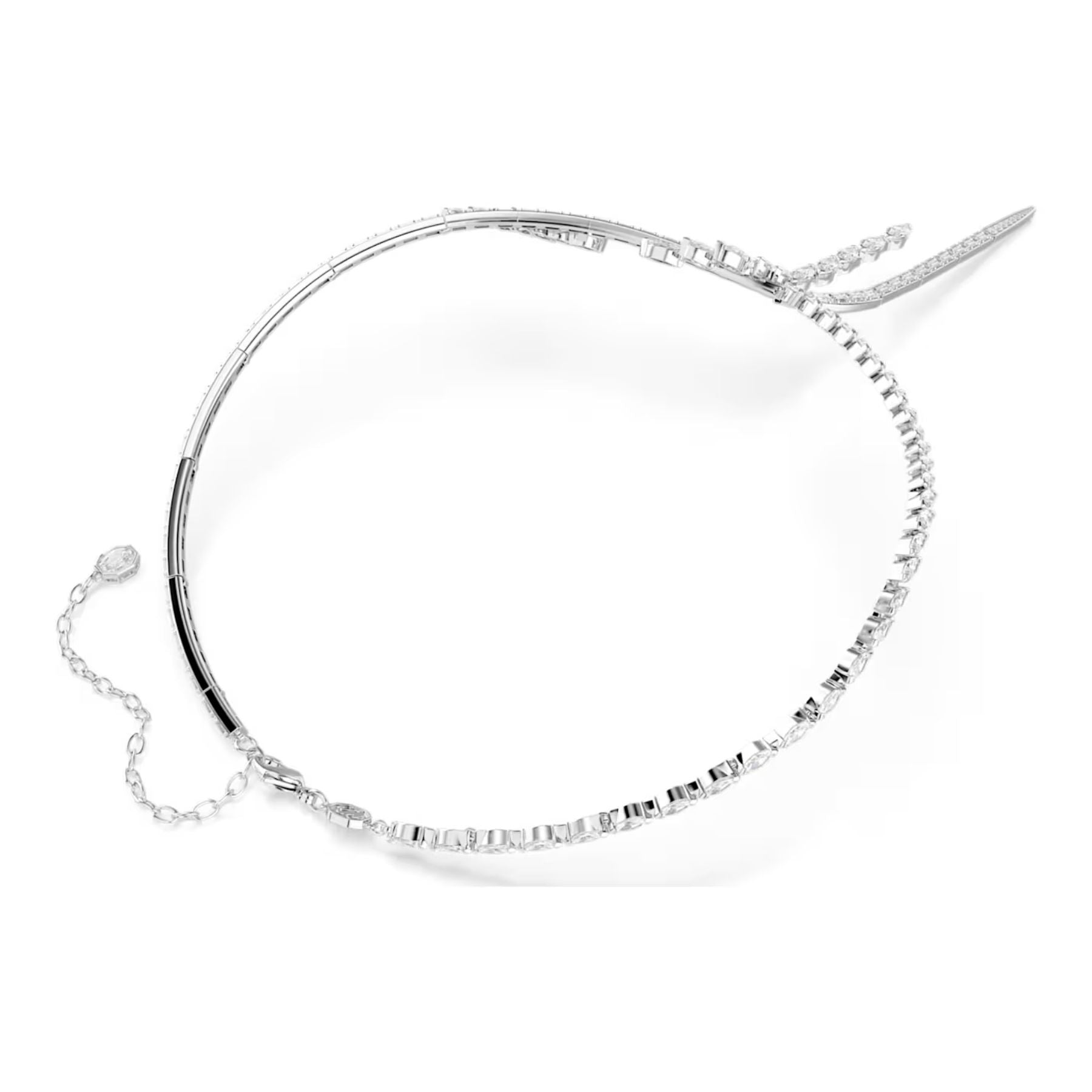 Swarovski Mesmera Y-kaulakoru, vaalea metalli ja kirkkaat zirkonit, 5748652