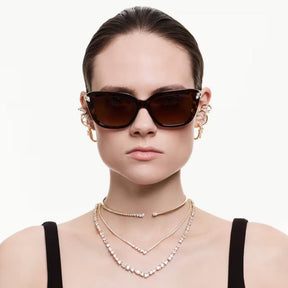 Swarovski Mesmera choker kaulakoru, keltakullattu ja kirkkaat zirkonit, 5765175