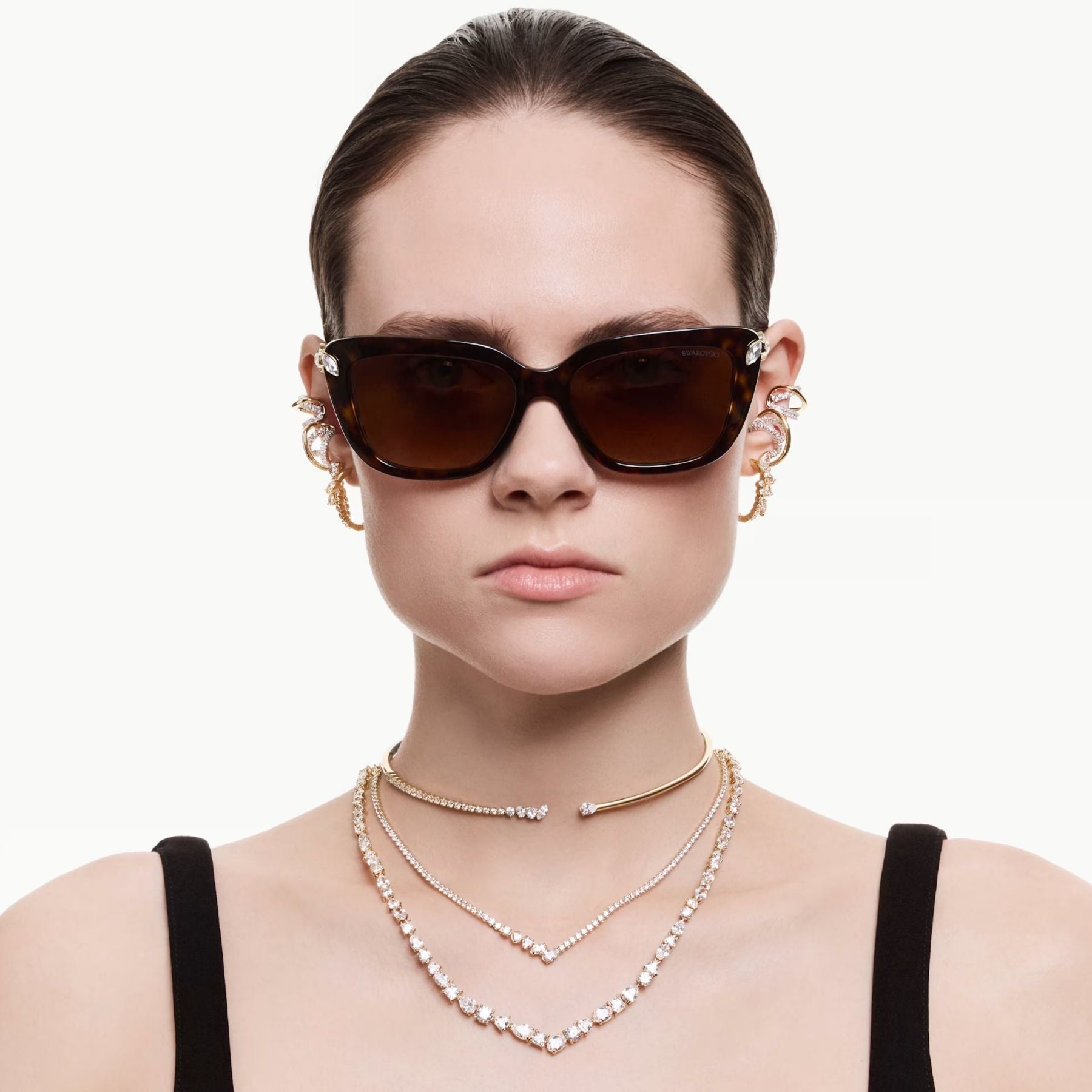 Swarovski Mesmera kaulakoru, keltakullattu ja kirkkaat zirkonit, 5747931